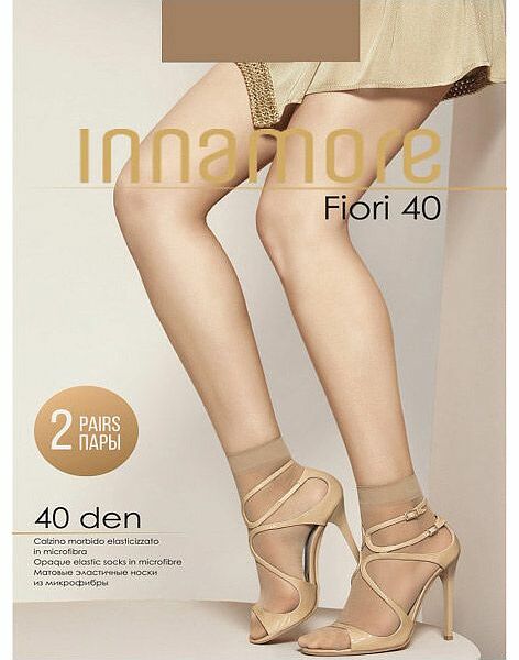 Носки женские Innamore Fiori daino/цвет загара 40 den
