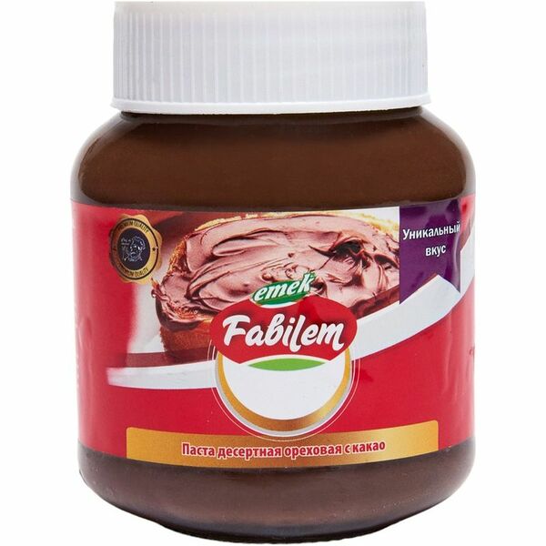 Паста Fabilem десертная ореховая с какао, 350г