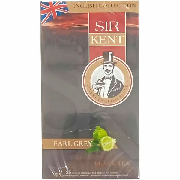 Чай Sir Kent Earl Grey черный с ароматом бергамота 25х1.8г