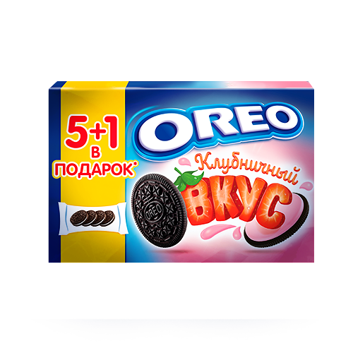 Печенье OREO с какао и начинкой со вкусом клубники, 228г