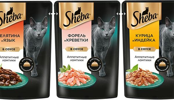 Набор влажного корма для кошек Sheba 3 вкуса ломтики в соусе 75г*36шт