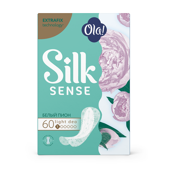Прокладки ежедневные Ola! SilkSense Light Белый пион