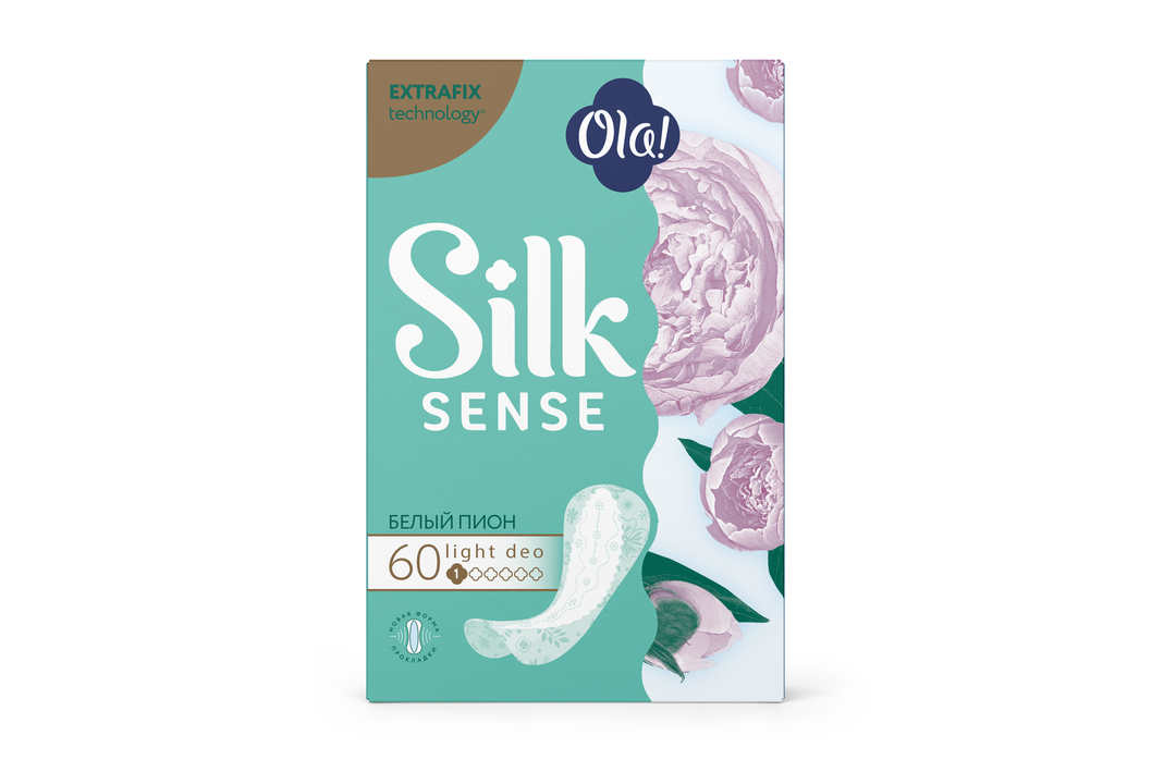 

Прокладки ежедневные Ola! Silk Sense Light Белый Пион 60 шт.