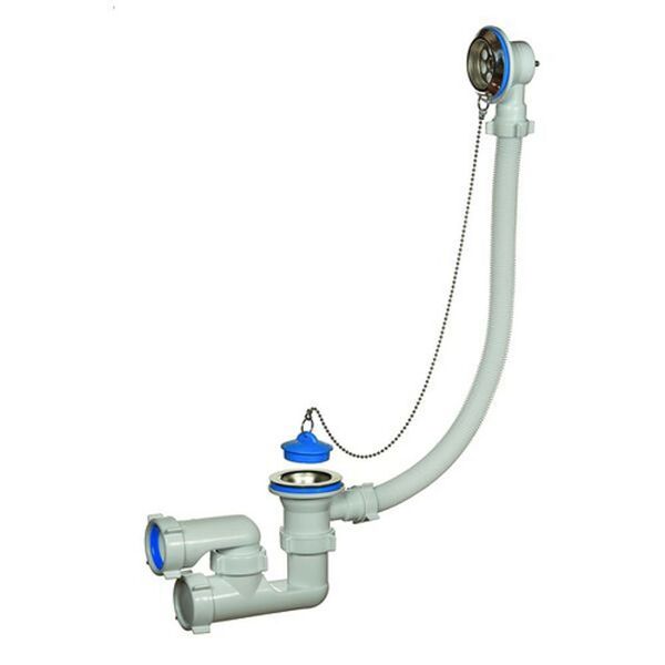 Сифон Орио для ванны 11/2 х40, регулируемый, с выпуском и переливом