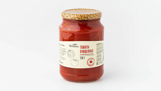 Томаты очищенные в собственном соку