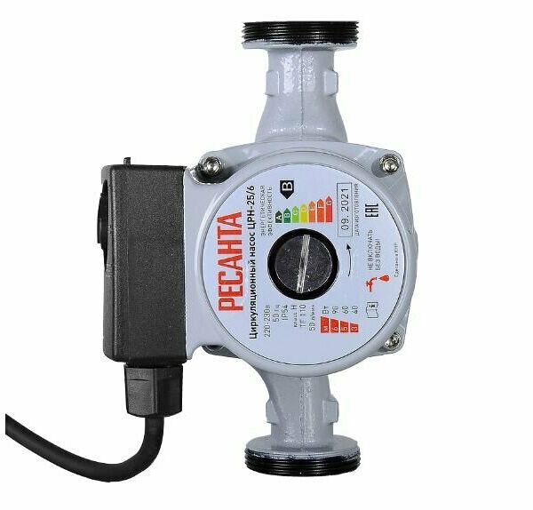 Циркуляционный насос ЦРН-25/6 Ресанта( от -10 до +110 ℃, высота 6м, 50л/м, монтажная длина 180мм)