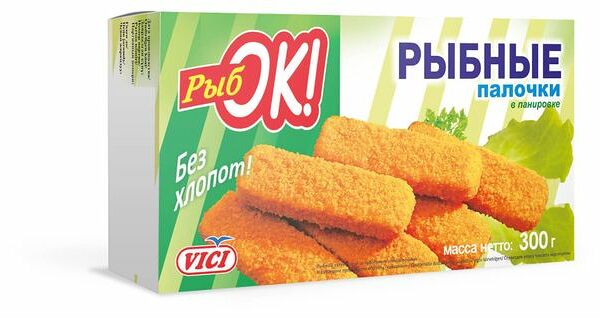  Рыбные палочки Vici РыбОК свежемороженые 300 г