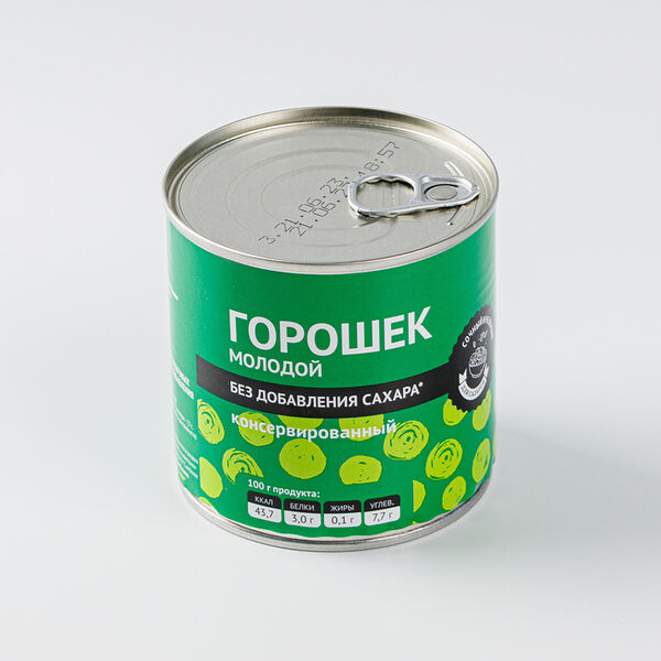 Горошек молодой консервированный без добавления  сахара