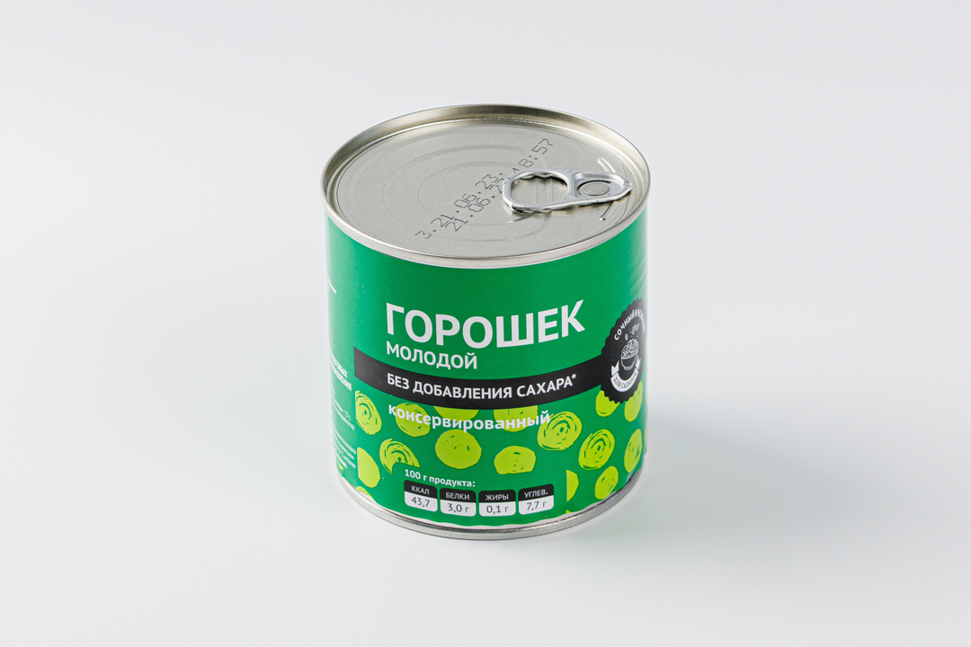 

Горошек молодой консервированный без добавления сахара