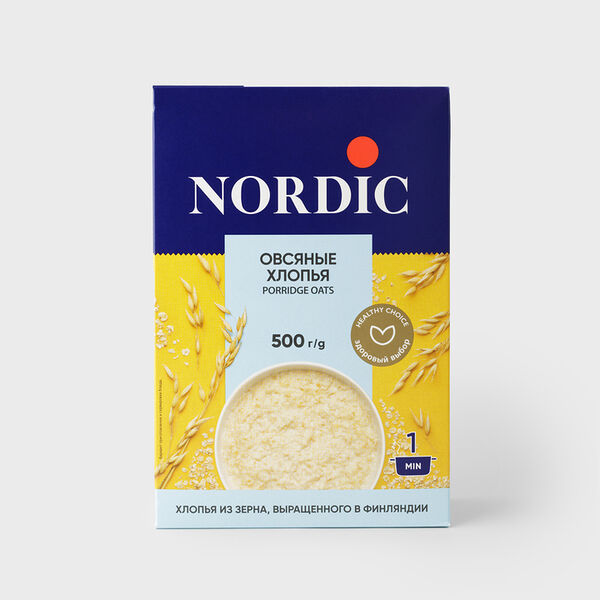 Хлопья Nordic Овсяные быстрого приготовления, 500 г