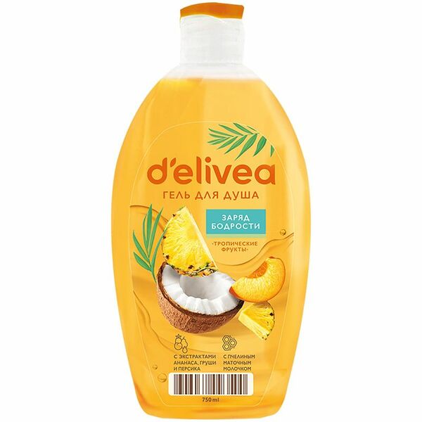 Гель для душа Delivea Заряд бодрости, 750 мл