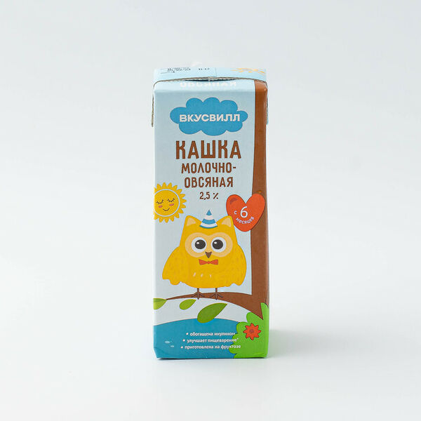 Кашка детская молочно-овсяная 2,5% 205 г