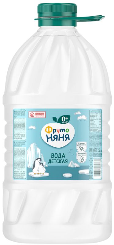 

Вода детская ФрутоНяня питьевая негазированная с 0 месяцев 5 л дизайн в ассортименте