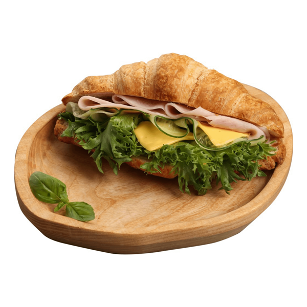 Круассан с ветчиной и соусом Цезарь 