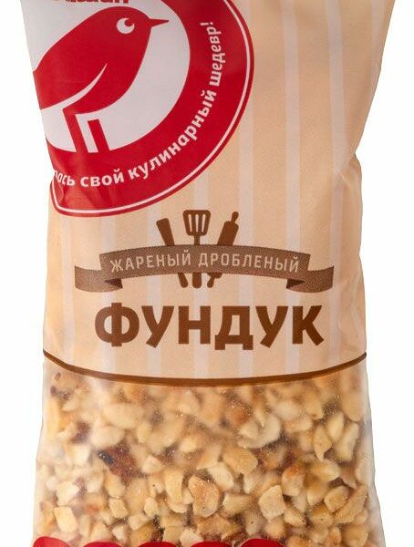 Фундук Ашан Красная птица жареный дробленый 50 г