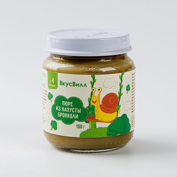 Пюре Вкусвилл брокколи с 4 месяцев