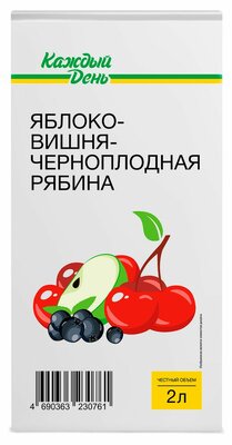 Нектар Каждый день яблоко, вишня, черноплодная рябина 2 л