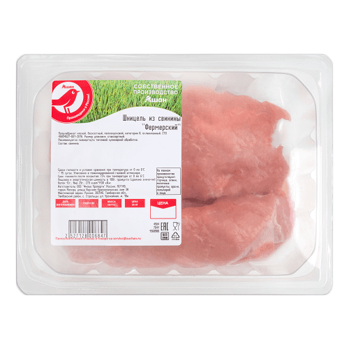 Шницель из свинины Ашан Красная птица охлажденный