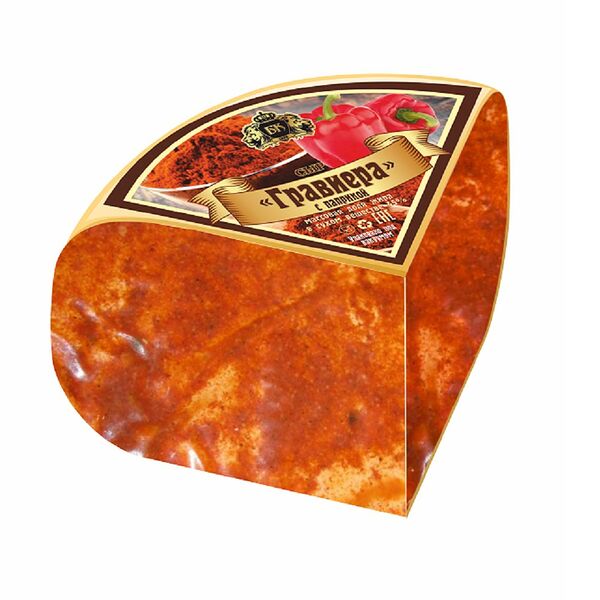 Сыр п/тв Гравиера с паприкой 45% вес Бабушкина крынка