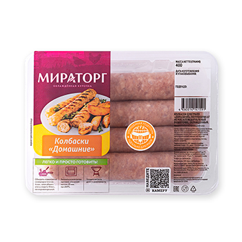 

Колбаски куриные для гриля Домашние МИРАТОРГ 400г, Россия