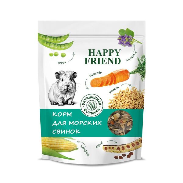 Корм для грызунов HAPPY FRIEND для морских свинок 1кг