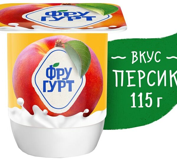 Продукт йогуртный Фругурт со вкусом персика 2.5% 115г