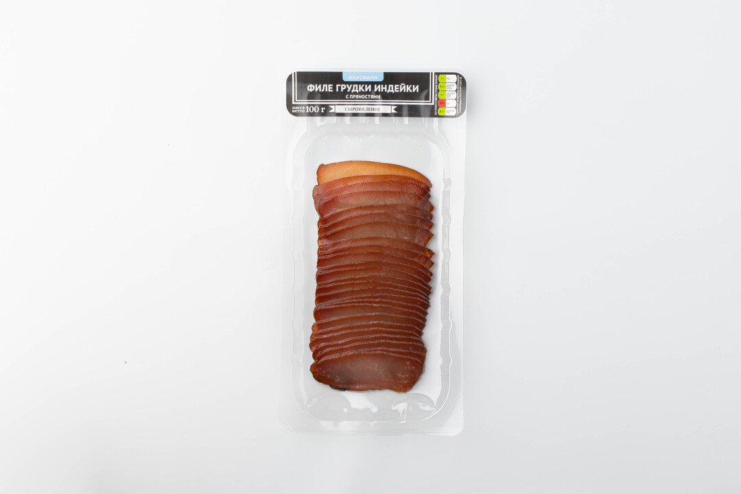 

Филе грудки индейки ВкусВилл сыровяленое с пряностями, нарезка 100 г