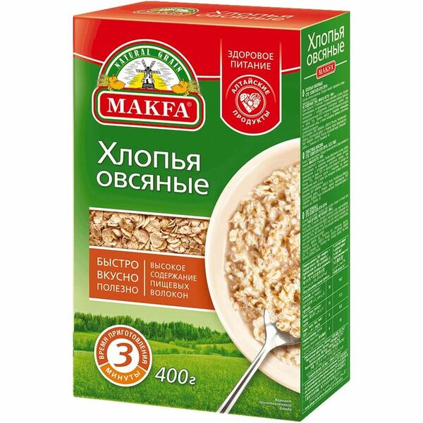 Хлопья овсяные Makfa 400 г
