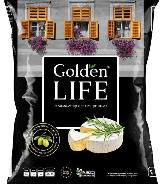 Чипсы Golden Life Камамбер с розмарином 90г
