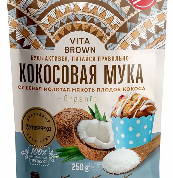 Мука кокосовая VitaBrown