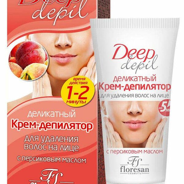 Крем-депилятор для лица Floresan Deep Depil Деликатный с Персиковым Маслом 50 мл