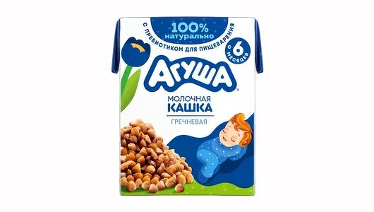 Каша жидкая Молочная Гречневая Агуша Засыпай-ка с 6 месяцев 200 мл