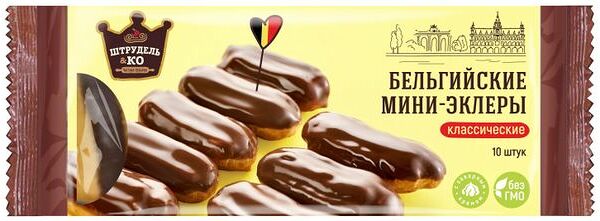 Пирожное Штрудель&Ко Мини-эклеры Бельгийские классические 150 г