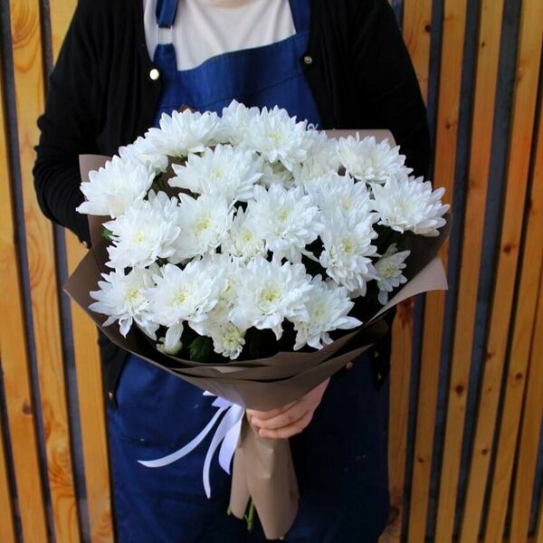 5 махровых хризантем