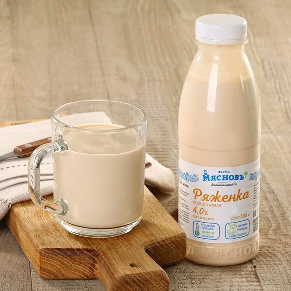 Ряженка 4% гост термостатная МясновЪ Ферма от КуулКлевер 500г