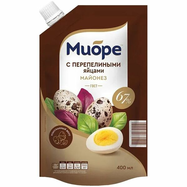 Майонез Миоре С Перепелиными Яйцами 67%