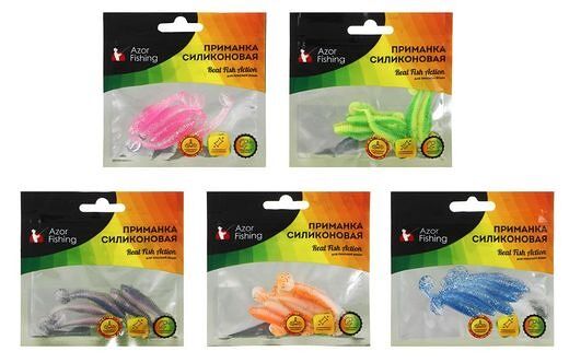 Приманка силиконовая Azor Fishing, 4,5 см, в ассортименте