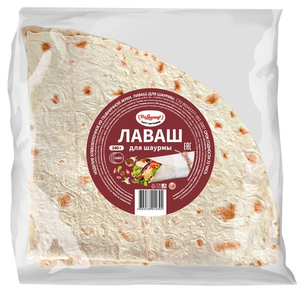 

Лаваш DeLavant для шаурмы пшеничный 240 г