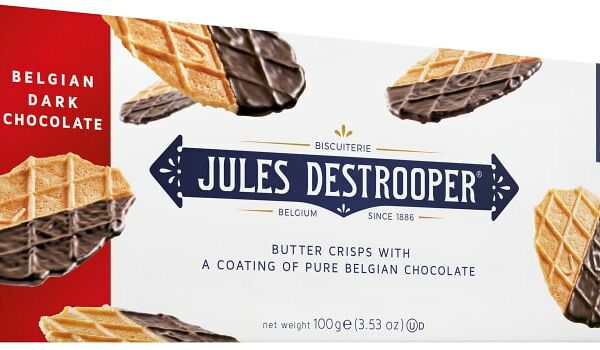 Печенье Jules Destrooper Butter Crisps с темным шоколадом 100г