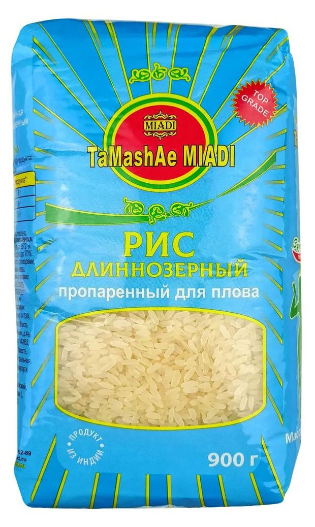 

Рис длиннозерный Tamashae Miadi пропаренный для плова 900 г
