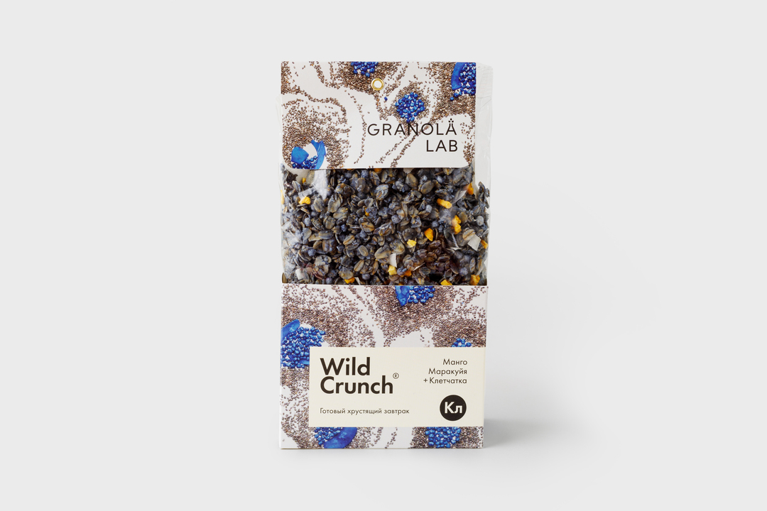 

Гранола Granola Lab Wild Crunch Манго и маракуйя с голубой матчей, 260 г