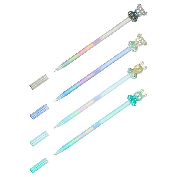 Ручка гелевая MESHU Bear and rabbit радужная, 0,7мм, 1 шт, в ассортименте