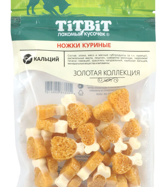 Лакомство для собак Titbit Золотая коллекция ножки куриные 55 г