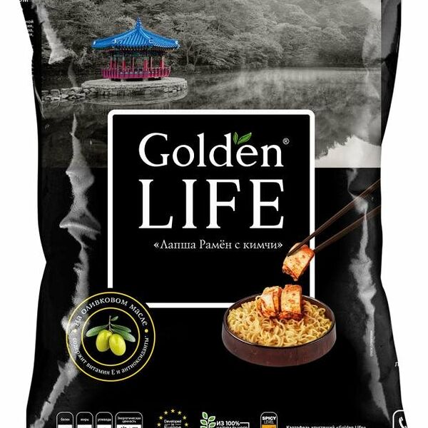 Чипсы Golden Life со вкусом Лапши рамен с Кимчи, 90 г