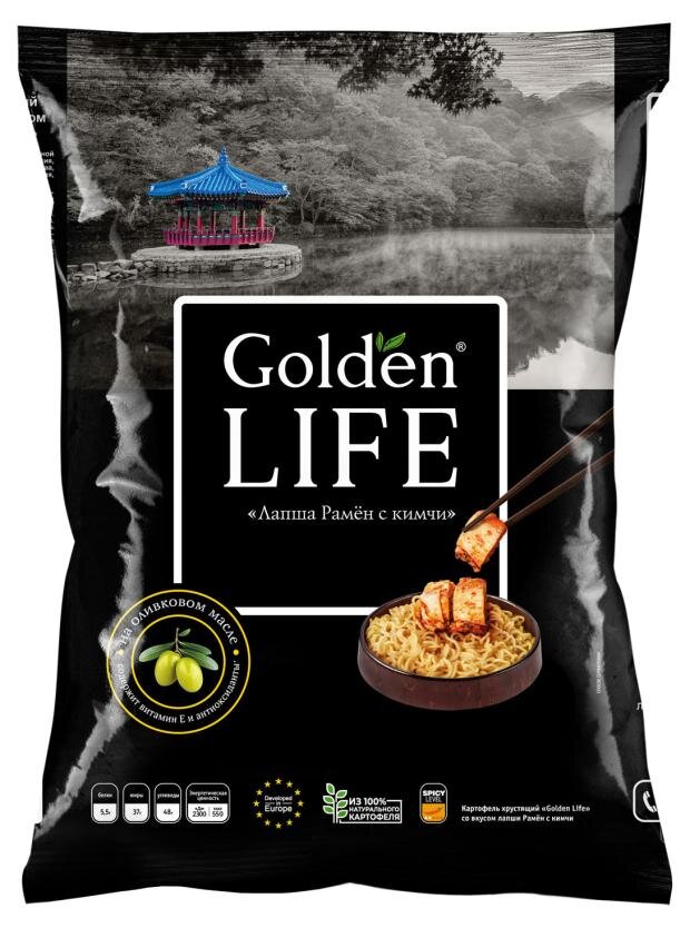 

Чипсы Golden Life со вкусом Лапши рамен с Кимчи 90 г
