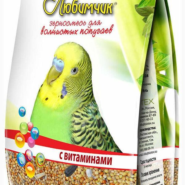 Корм для попугаев сбалансированный с витаминами ТМ Любимчик