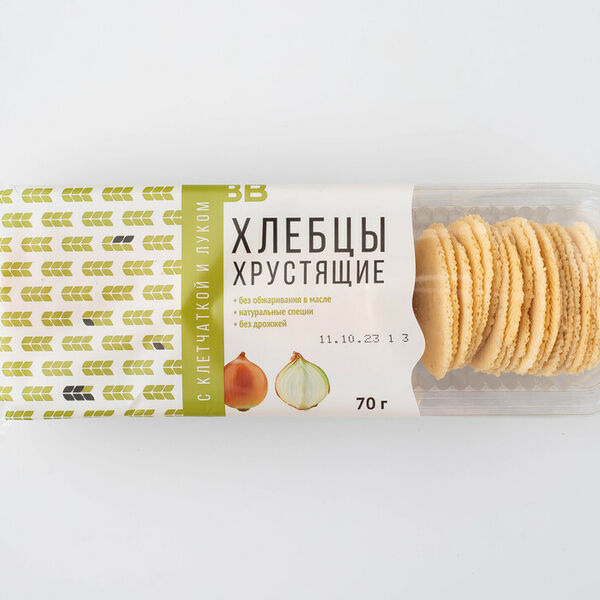 Хлебцы пшеничные ВкусВилл с клетчаткой и луком