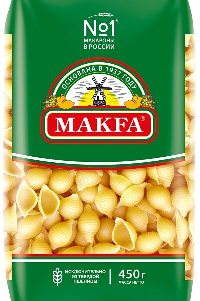 Макароны Makfa Ракушки 450 г