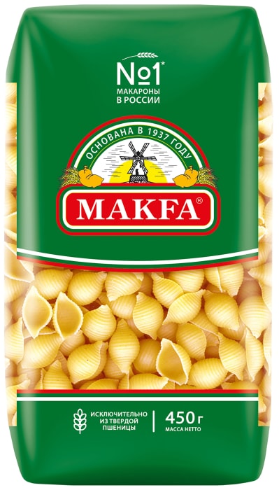 

Макароны Makfa Ракушки 450 г