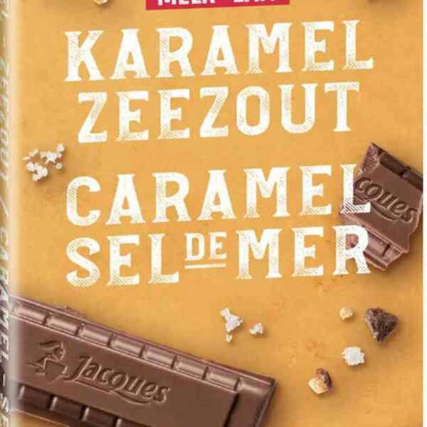 Шоколад молочный Jacques с кусочками карамели и морской солью 100 г